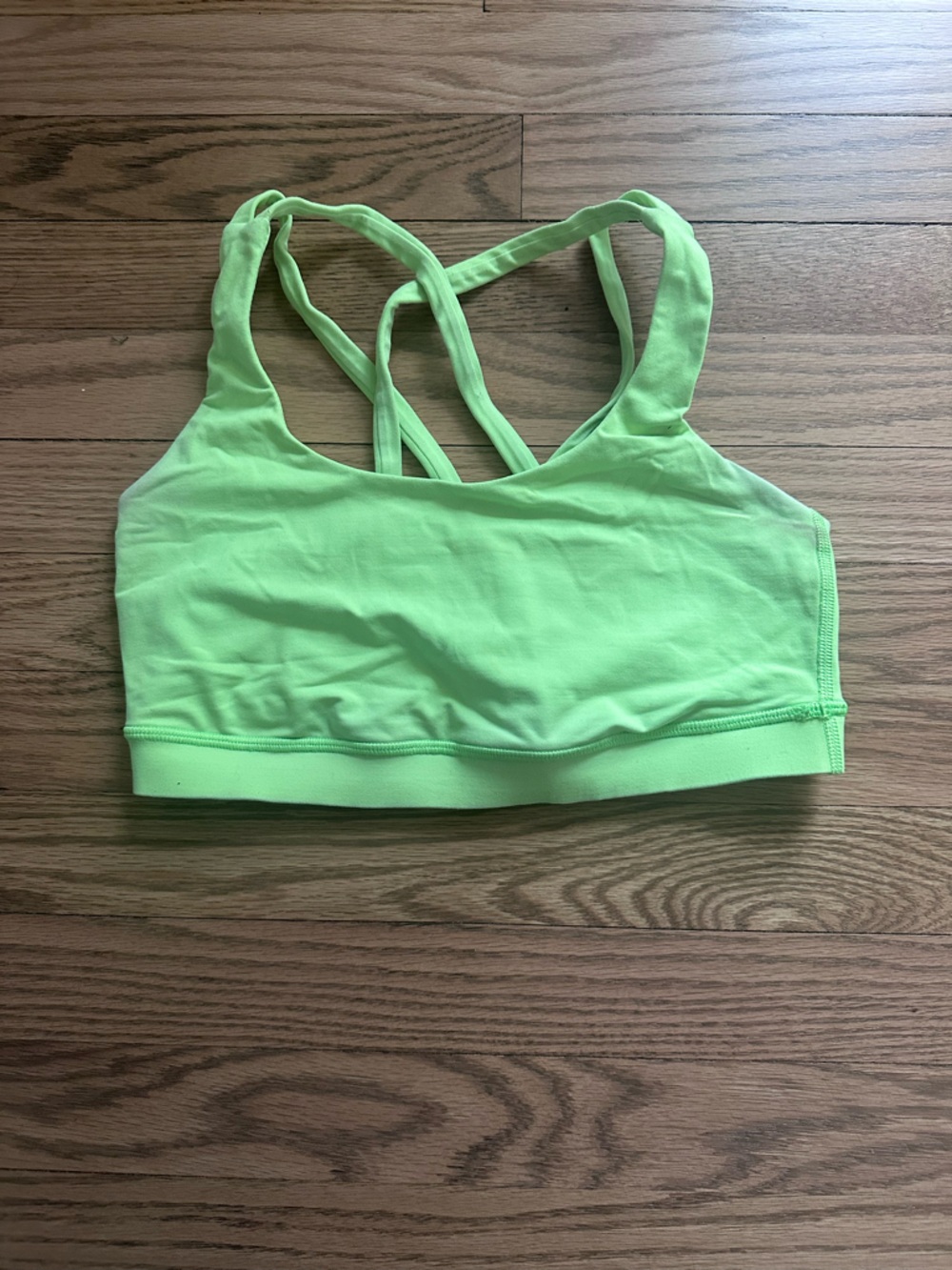 lululemon athletica Neon Green Strappy Sports Bra